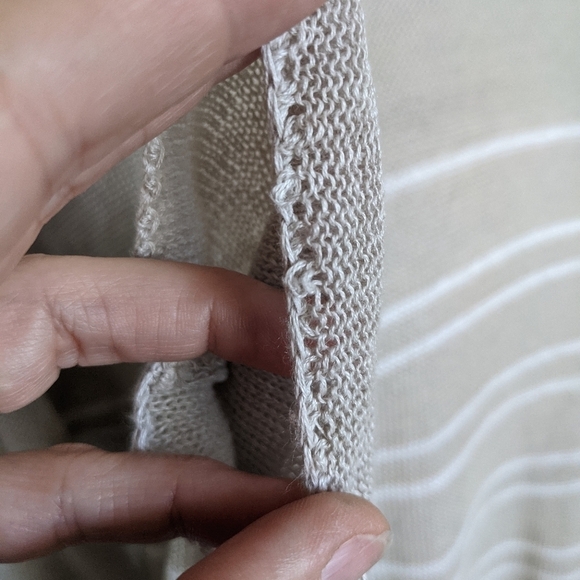 Euc Joan Vass 100% Linen Striped Lightweight Sweater XL - Picture 6 of 12